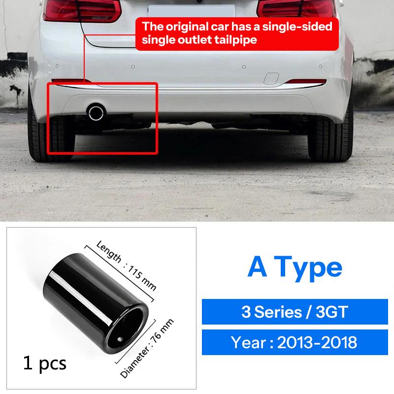 Для BMW 1 2 3 4 5 Серии X1 3GT F20 F22 F30 F32 F34 F36 F10 F48 Стиль Автомобиля Накладка Рамка Декоративная Задней Выхлопной Трубы Автоаксессуары