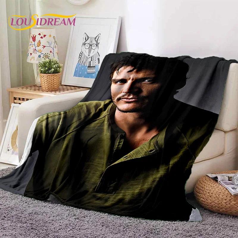 3D Jose Pedro Pascal Actor Star Soft Blankets,Keep Warm Throw Blanket Comfortable Blanket for Picnic Beds Sofa Home Bedroom Gift