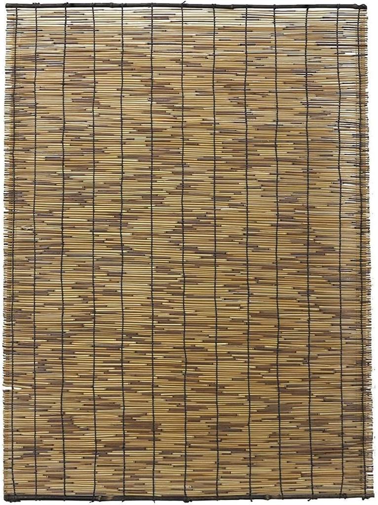 Тяньцзиньские бамбуковые жалюзи, копченые, примерно 88 x 157 см, коричневые, в комплекте с сумкой. Копченый для защиты от насекомых и плесени. Мидзукан Сэйрэнсё.