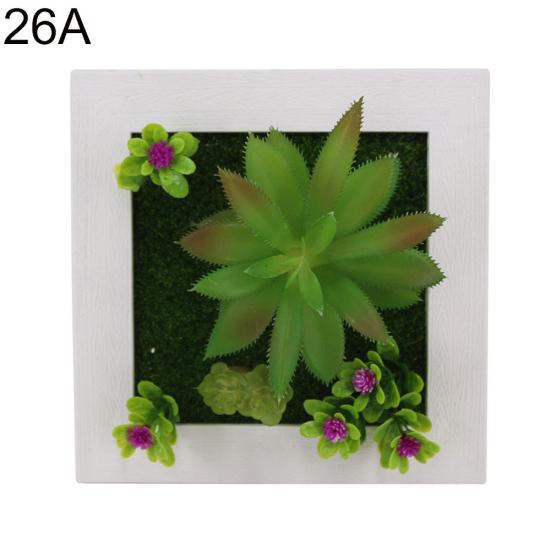 Artificial Flower Succulent Plant Wall Art Frame Living Room Wedding Party Decor