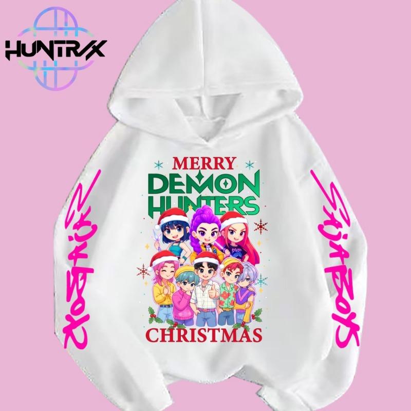 Рождественская мода Женская аниме одежда Kpop Толстовка Devil Hunter Повседневная мода Осень Детская толстовка