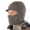 New Autumn and Winter Knitted Hat Men's Thickened Ski Warm Wool Hat Face Protection One Piece Mask Duck Hat