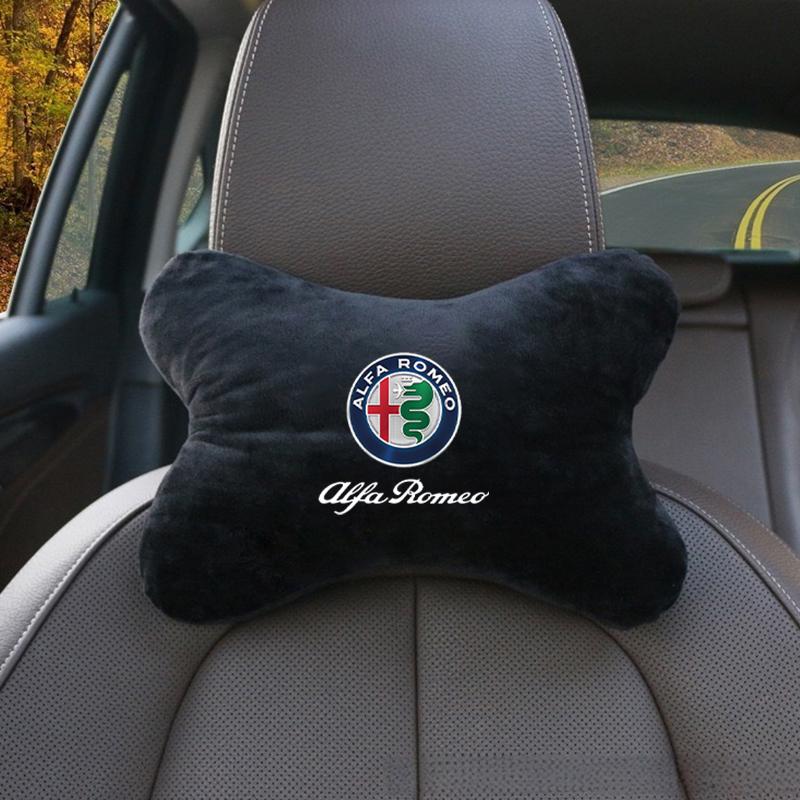 Car Neck Pillows Filled Fiber Car Pillow For Alfa Romeo STELVIO Giulia 159 Giulietta 147 Mito 156 MTO Sportiva Car Accessories QLNRS1