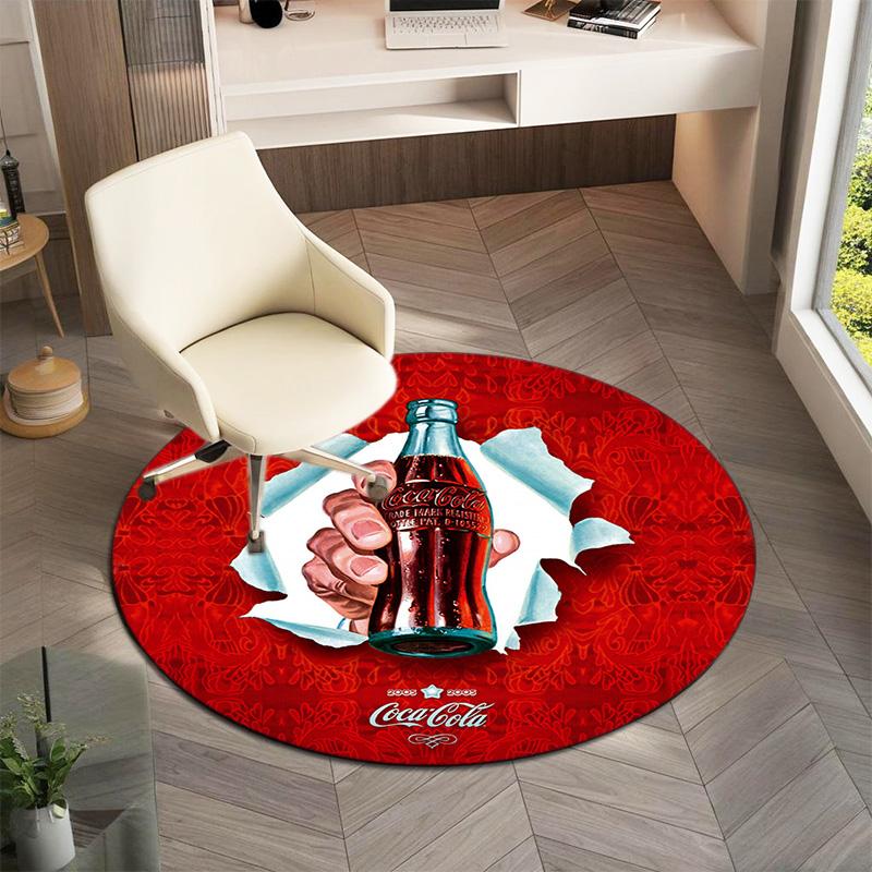 Christmas Gift Halloween Theme Bear Truck Coca Cola Round Carpet Soft Home Decoration Corridor Table and Chair Anti slip Outdoor Floor Mat Carpet H27