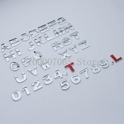 25 мм DIY Металлические Буквы Цифры Автомобильный Значок для Всех Автомобилей Именная Табличка Логотип Алфавит Телефон Веб-сайт Рекламная Наклейка Хром Черный