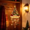 Decorative Holiday Lights Lighted Christmas Ceiling Hanging Decor, Pre-Lit Tree Bell Pendant with Big Decor Warm LED, Porch Doorway Ornament,
