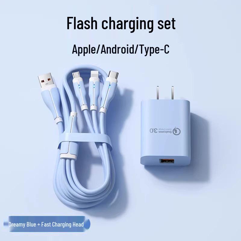 Универсальный набор вилки и кабеля для быстрой зарядки: Совместимо с Apple, iPhone, Huawei, Vivo, Honor, Mate