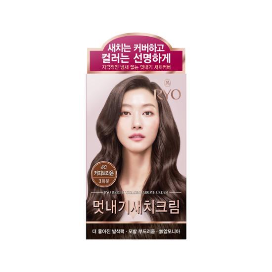 Ryo Uachae Stylish Gray Hair Cream (3 Servings/coloring + Gray Hair Combined) 6 Types, Choose 1,Korean Hair Products