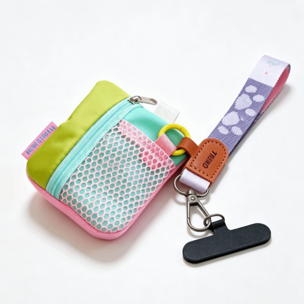 Portable Mini Storage Bag With Wrist Strap Mini Zipper Bag Mini Size Mini Key Bag Outdoor Use