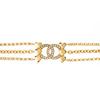 Chanel Модное и элегантное двойное C, сердце, многослойное ожерелье, женское, золотое