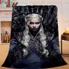 1PC Iron Throne Fire Flannel Blanket Gift, Suitable for Both Men And Women, Soft Ideal for Beds And Sofa, Birthday Or Christmas Gift