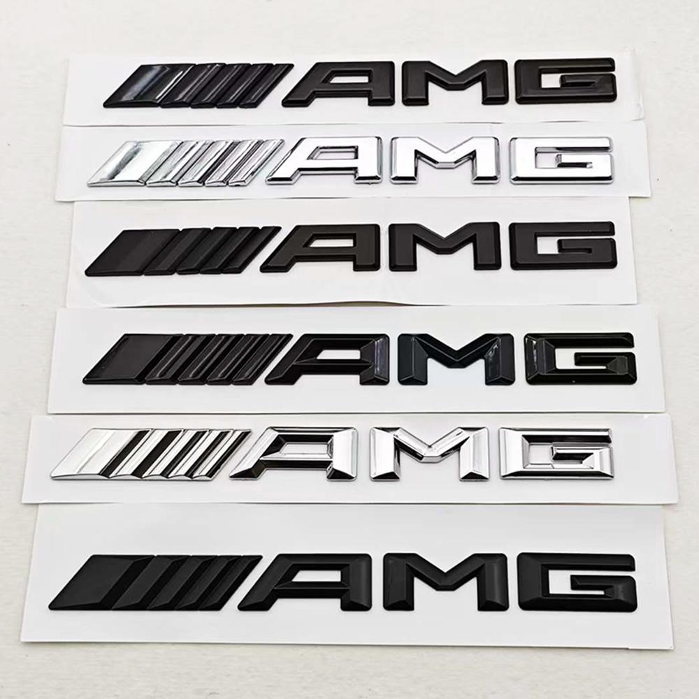 3D ABS Car Letters Logo AMG Badge Rear Trunk Emblem Sticker for Mercedes Benz AMG A B C E G W211 W203 W204 W210 W124
