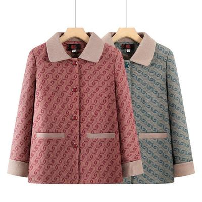 Новое пальто осеннее женское топ с лацканами куртка пожилая женщина рубашка двойного назначения