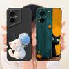 Чехол для телефона Tecno Pova Neo Neo3 LH6n LE6 Жидкий силикон Мультяшный дракон Забавная кошка Пейзаж с морским побережьем Задняя крышка