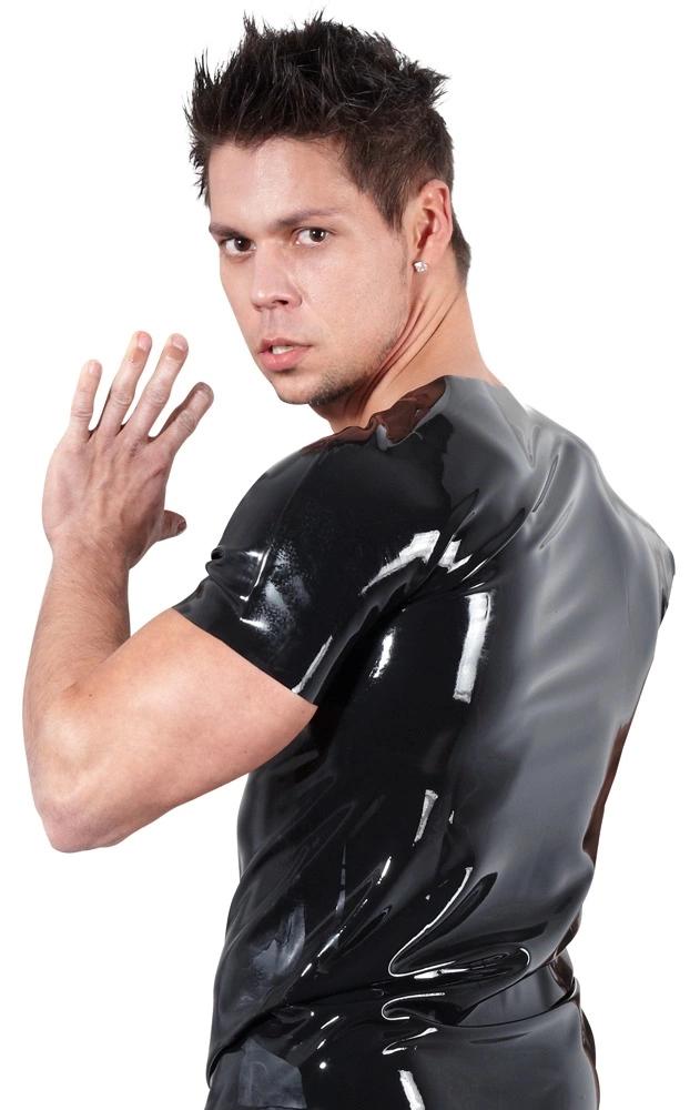 LATE X - Black Classic Latex T-Shirt Unisex 2XL