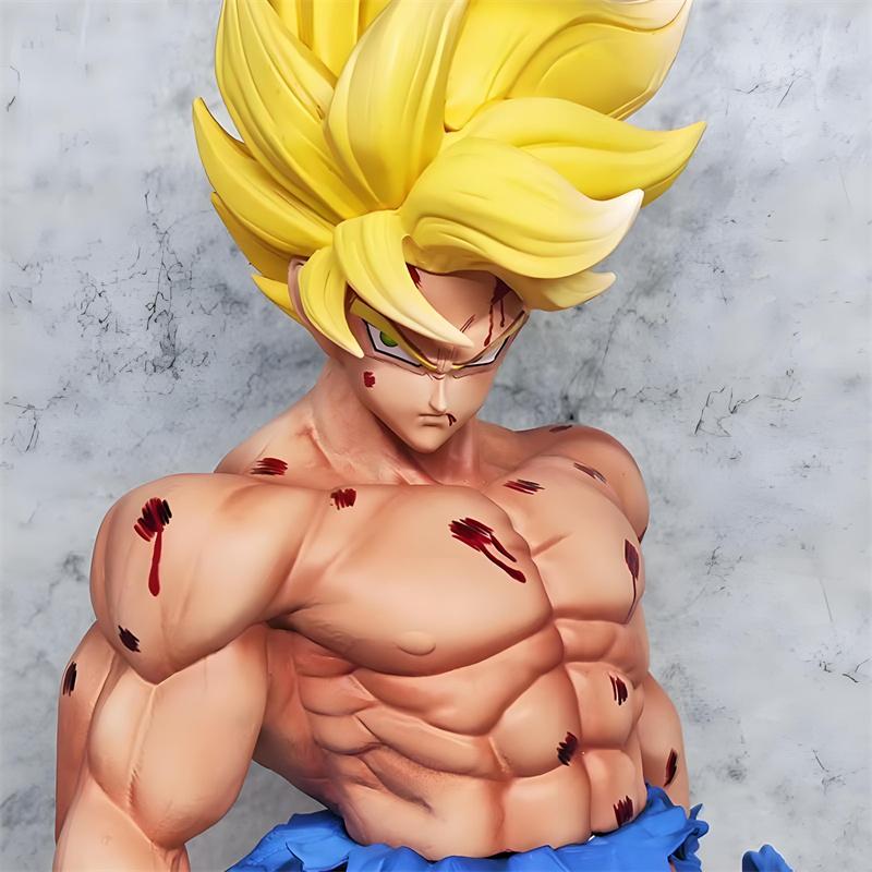 Аниме Dragon Ball Z Фигурка Сон Гоку 31 см / 12,2 дюйма Супер Сайян Гоку Фигурки Действия ПВХ Статуя Коллекционная Модель Игрушки Подарки