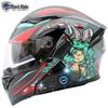 Cool Ride Treasure Bluetooth Full-Face Flip-Up Motorcycle Helmet with Dual Lens and FM Radio