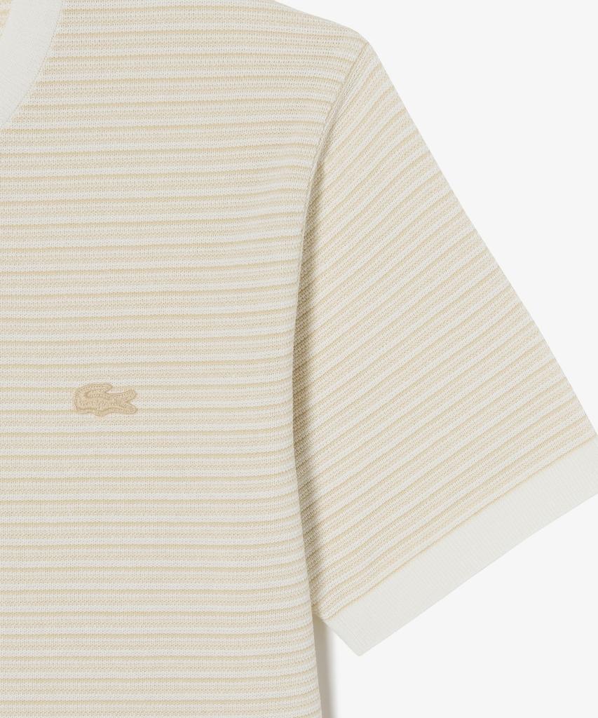 LACOSTE Men'S Multi-Stripe Short Sleeve Crew Neck Pullover Ah307E-56G 02S