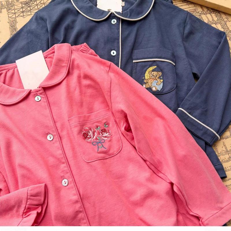 Baby Cotton Pajamas Set A Class Kids Loungewear Long Sleeve Boys Girls Home Clothes Danish Style