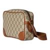 Gucci Кожаная сумка через плечо с эмблемой GG, Extra Mini, мужская, бежевая и темно-коричневая 821216-FAED3-9786