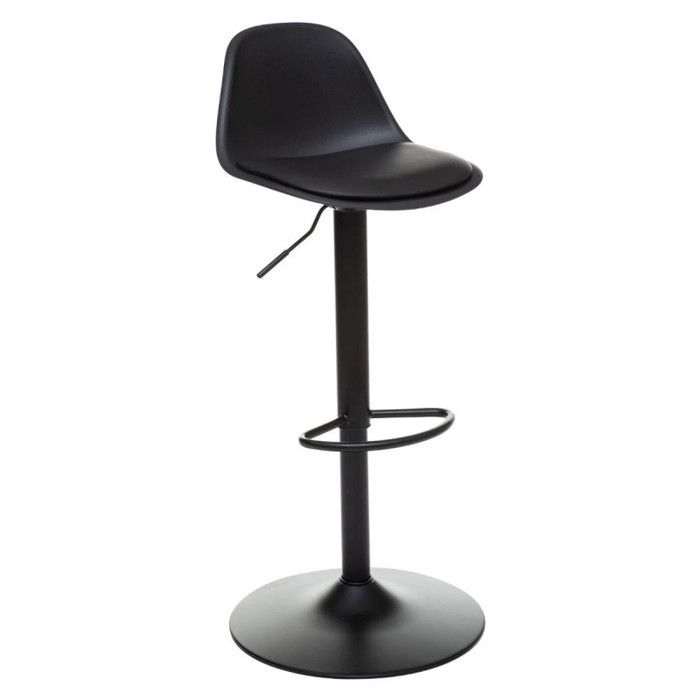 Lot de 2 tabourets bar déco style scandinave "Aiko" Atmosphera - Noir