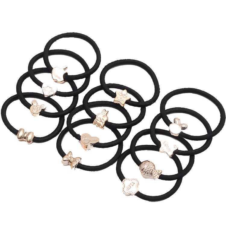 Черные женские парикмахерские инструменты аксессуары для волос резинка для волос новые 10 шт простые головные уборы веревка для волос повязка для волос кольцо для волос ювелирные изделия аксессуары