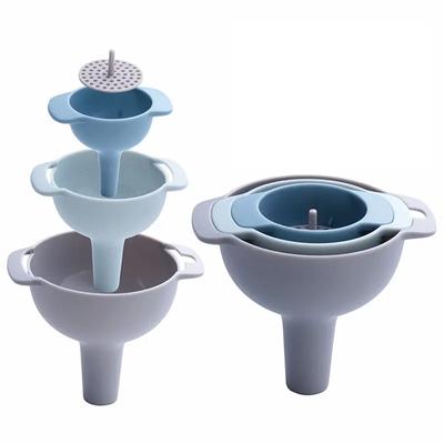 Бытовой фильтр Пластиковый многофункциональный набор воронок Масляный бункер Фильтр Масляная канистра Дополнительная упаковка Воронки Кухонные принадлежности