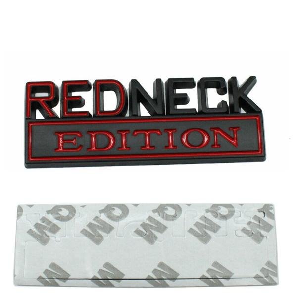 3D металлическая наклейка REDNEK EDITION, задняя часть багажника автомобиля, эмблема, наклейка, подходит для J/e/e/P Wrangler Grand Cherokee Patriot Ford F-150