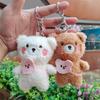 Adorable Bear Plush Keychain Cute Stuffed Animal Pendant For Bags And Gifts