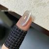 Гель-лак Ming Rui Crystal Cat Eye - Коллекция Весна/Лето 2025: Зеркальный фарфор белый с эффектом стеклянных бусин