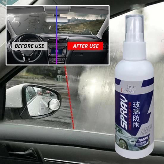 2 шт., 100 мл, автомобильный непромокаемый противотуманный спрей, долговечное покрытие, эффективная очистка, безопасный внедорожник, грузовик, авто ветровое стекло, зеркало заднего вида, противозапотевающее жидкое средство