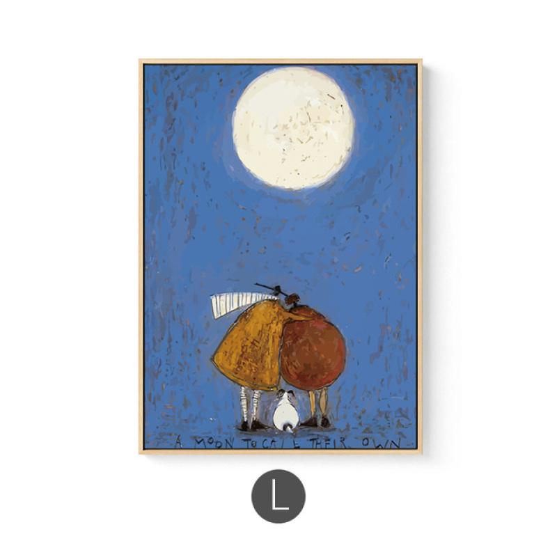 Maeham Nordic Family Happy Рисунок Холст Картина Плакаты Возврат Настенный художественный постер для Morden Гостиная Домашний декор