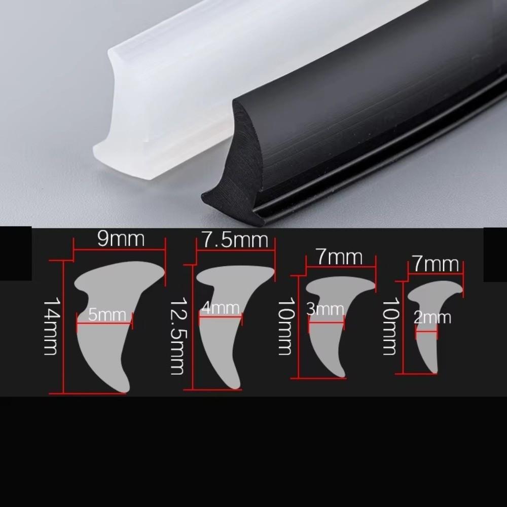10meter/set Silicone Aluminum Window Sealing Strip Slot Type Cold Resistant Door and Window Sealing Pressure Strip