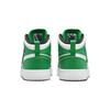 Jordan Баскетбольные кроссовки Air 1 Lucky Green BP с противоскользящей подошвой и высоким берцем, детские, белые BQ7197-301