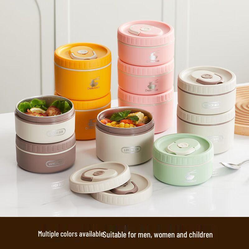 Набор compartmentalized bento box Ru Han с столовыми приборами из нержавеющей стали 304