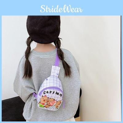 Printed Capybara Shoulder Crossbody Chest Bag Children Cartoon Leisure Outdoor