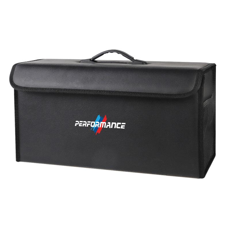 MXUI1 leather Car Organizer Box Trunk Storage Bag Accessories Key For BMW X4 X5 E39 X6 E28 X3 Performance F30 F40 E61 E62 F10 E90 F20