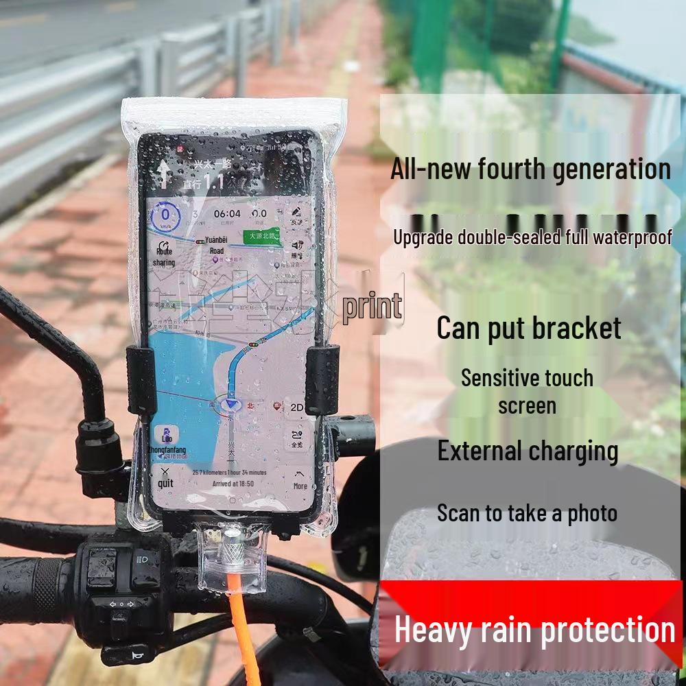 Triple-Fold Waterproof Phone Pouch with Touch Screen & Photo Capability for Swimming, Rafting, Diving – Universal Fit.