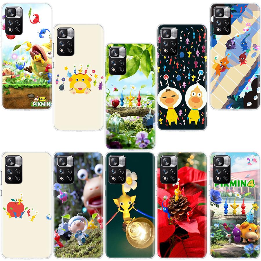 Чехол для телефона Game Pikmin 4 Для Redmi Note 13 12 Pro Plus 14 15 Pro 5G 11 11T 11E 11S 10 Pro 10S 9 9S Обложка Cell Прозрачный ТПУ Capa Cas