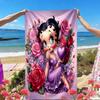 doll Print Beach Towel, Versatile Lightweight Absorbent Beach Towel for Pool Surf Yoga Bathroom, Perfect Birthday Holiday Gift