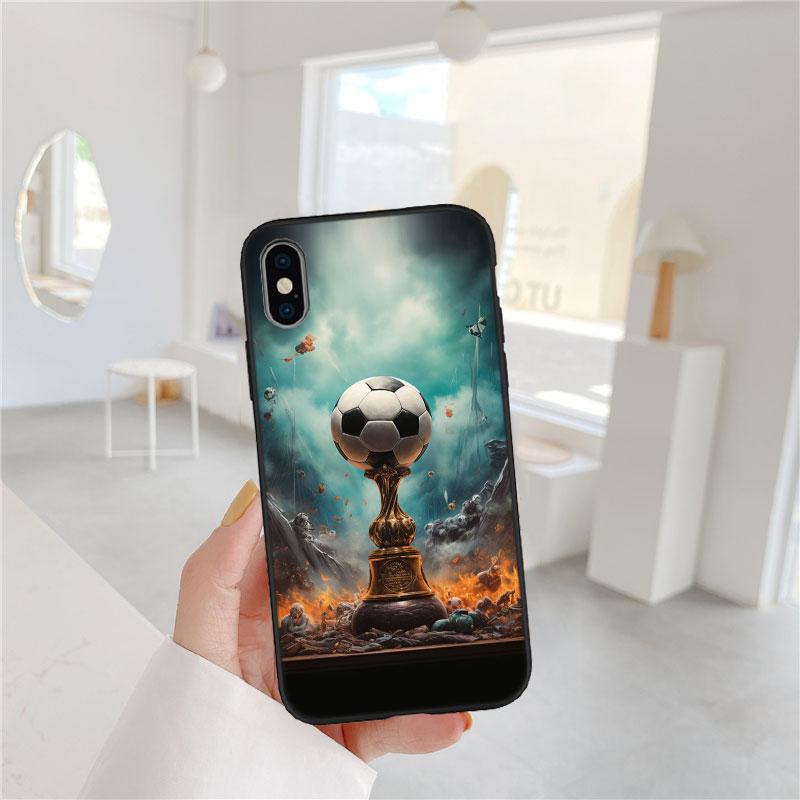 BF58 Мягкий чехол для телефона в виде футбольного мяча для Xiaomi Poco C40 C50 C51 C55 C65 C71 C75 F3 F5 F6 F7 M2 M3 Pro Ultra