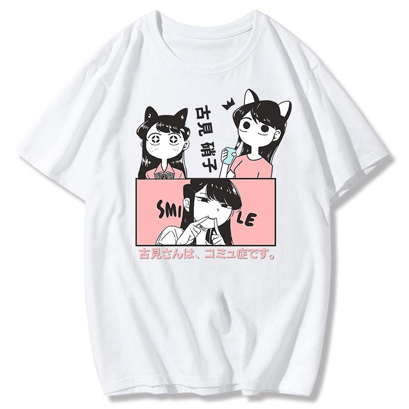 Футболка унисекс «Komi Cant Communicate Komi Shouko», мужская японская футболка с рисунком 2022, женские хлопковые футболки в стиле Харадзюку, футболка ulzzang