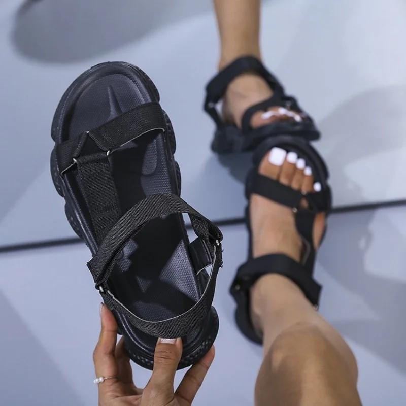 Модные новые летние сандалии женская обувь размер мягкие разноцветные сандалии пляжные ботильоны танкетка платформа туфли женские сандалии для девочек для женщин