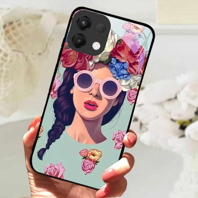 Чехол для OPPO K13 5G Крутой Лев Волк Закаленное Стекло Задняя Крышка Для OPPO K13 OPPOK13 Чехол Для Телефона Защитный Чехол K 13 Fundas Capa