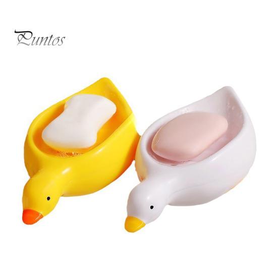 Мыльница в форме утки, симпатичная мультяшная утка, самоосушающаяся мыльница, открытая дизайнерская мыльница для душа, ванной комнаты, туалета