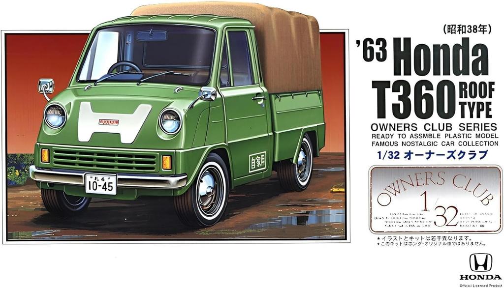 Micro Ace Club Honda T360 с открытым верхом Пластиковая модель 46 1/32 Владельца '63 №