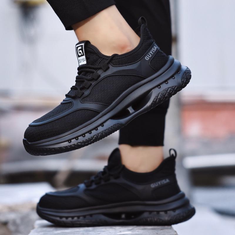 Мужские легкие рабочие ботинки с защитным стальным подноском - Защита от ударов, Защита от проколов, Комфорт в любое время года