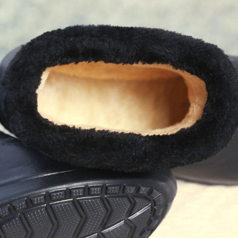 Водонепроницаемые и бархатные зимние сапоги. Женская рабочая обувь. Теплые грязеотталкивающие нескользящие хлопковые ботинки из ЭВА.