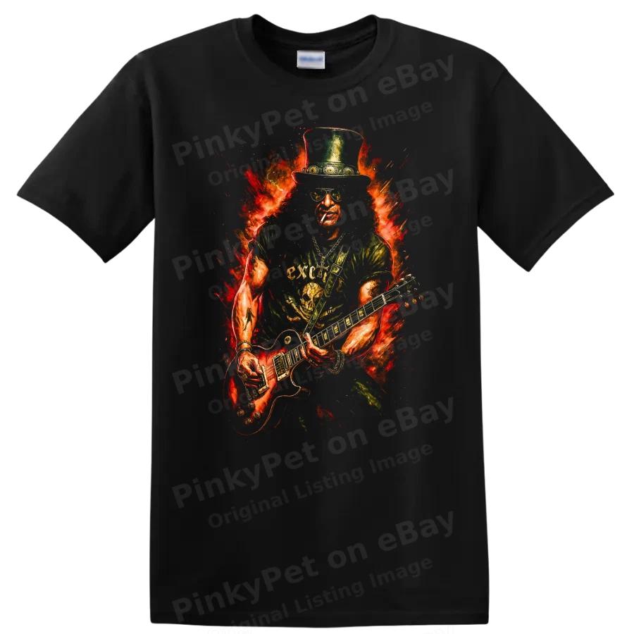 Rock Legend Guitarist T Shirt Retro Heavy Metal Album Cover Tee