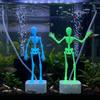 Luminous Dancing Skeleton Aquarium Bubbler Skeleton Underwater Decor Prop  Fish Tank Layout Decor